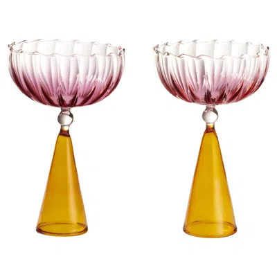 Pre-owned Serena Confalonieri Calypso Champagne Set In Sand