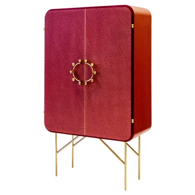 Pre-owned Serena Confalonieri Nanda Cabinet, In Colored Wood, By  For Medulum In Brown