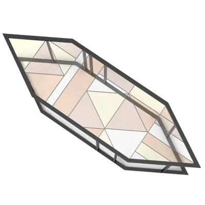 Pre-owned Serena Confalonieri Stained Glass Coffee Table, Santissimi Iii,  In Sand