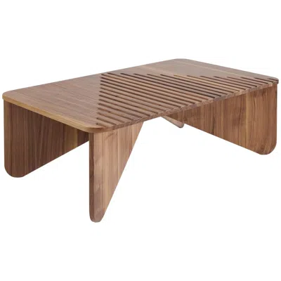 Pre-owned Serena Confalonieri Yoko Coffe Table, In Canaletto Walnut, By  For Medulum In Brown