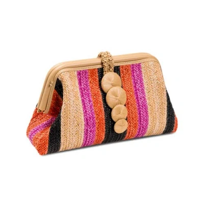 Serena Uziyel Alessa Multicolor & Beige Pouch Bag