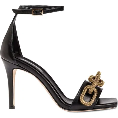 Serena Uziyel Catena Black High- Heel Ankle Sandal