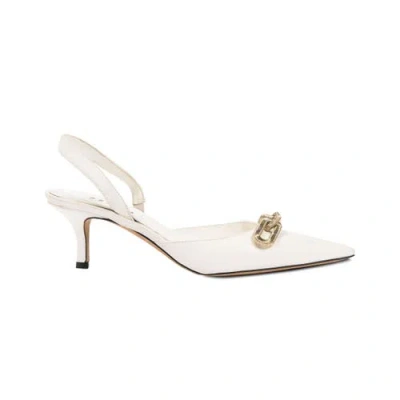Serena Uziyel Catena Off White Slingback Mid-heel Mule Pump