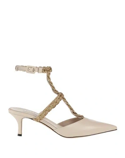Serena Uziyel Woman Pumps Beige Size 8 Leather In Neutral
