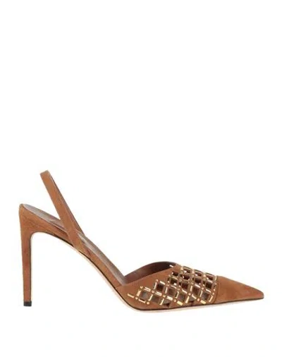 Serena Uziyel Woman Pumps Camel Size 8 Leather In Orange