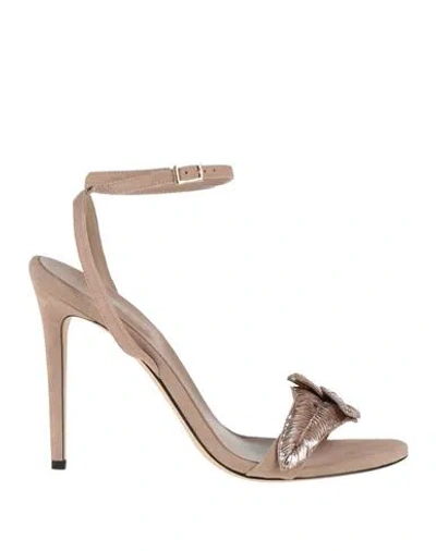 Serena Uziyel Woman Sandals Antique Rose Size 8 Leather In Gray