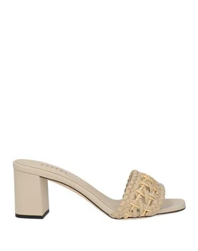 Serena Uziyel Woman Sandals Beige Size 8 Leather In Neutral