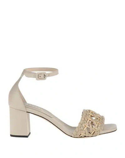 Serena Uziyel Woman Sandals Beige Size 8 Leather In Neutral