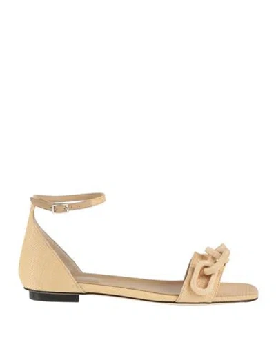 Serena Uziyel Woman Sandals Beige Size 8 Textile Fibers In Nude