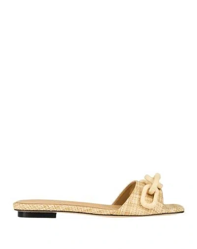 Serena Uziyel Woman Sandals Beige Size 8 Textile Fibers In Nude