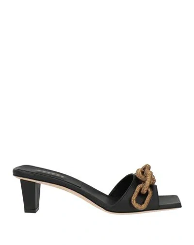 Serena Uziyel Woman Sandals Black Size 8 Leather