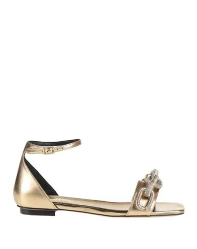 Serena Uziyel Woman Sandals Gold Size 8 Leather