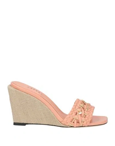 Serena Uziyel Woman Sandals Salmon Pink Size 9 Leather