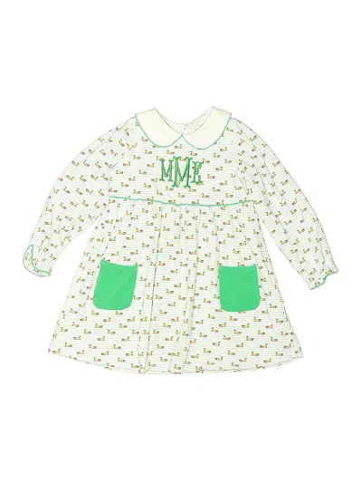 Pre-owned Serendipity By Shrimp And Grits Kids' Dress In Green