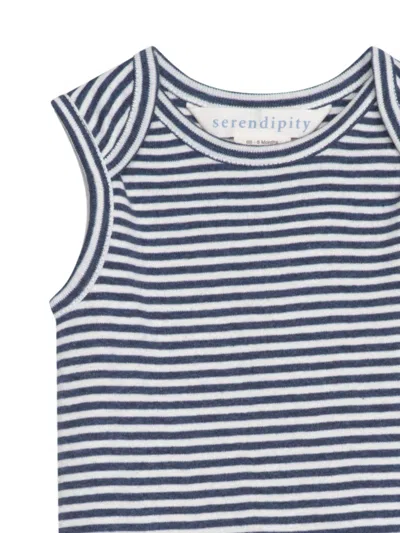 Serendipity Organics Baby Tank Stripe In Blue