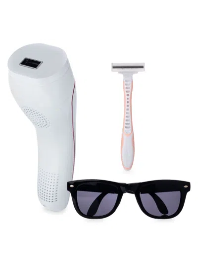 Serendipity Women's 3-piece Ipl Hair Removal Device, Sunglasses, & Razor Bundle In Neutral