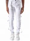 Serenede Strapped Denim Jeans In White