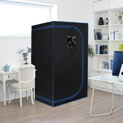 Serenelife 1 Person Traditional Steam Sauna In Black