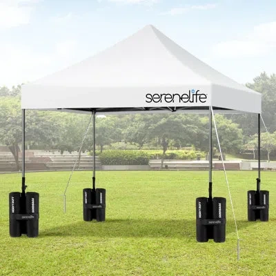 Serenelife 10 Ft. W X 10 Ft. D Steel Pop-up Canopy In White