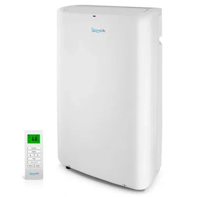 Serenelife 14,000 Portable Air Conditioner With Heater And Remote In White