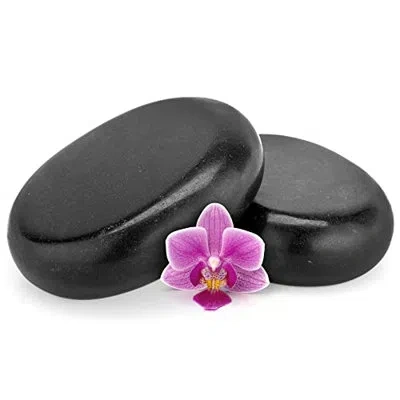 Serenelife 2 Pcs. Large Massage Stones - Includes Traveling Bag And Small Brown Box, Melt Away Stress To Soothe