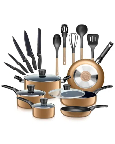 Serenelife 20pc Gold Cookware Set In Multi