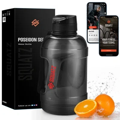 Serenelife 2300ml. Sports Big Volume Water Bottle - Bpa Free, Leak Proof Water Jag With Handle For Gym, Sport A In Black