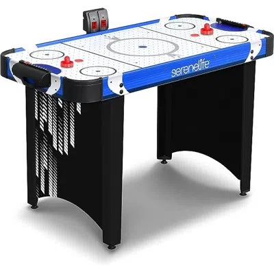 Serenelife 23.98'' 2 -player Manufactured Wood Air Hockey Table In Black,blue