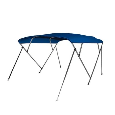 Serenelife 4 Bow Bimini Top - 2 Straps And 2 Rear Support Poles With Marine-grade 600d Polyester Canvas (royal  In Royal Blue
