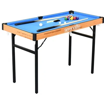 Serenelife 4.6' Pool Table In Blue