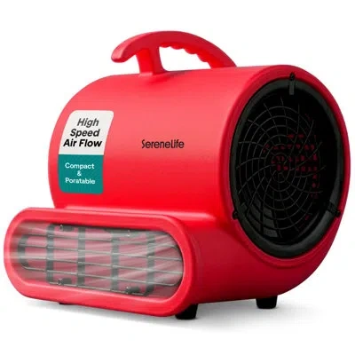Serenelife Air Mover, 3-speed Blower Fan With Adjustable Angle, 2500 Cfm Airflow, Portable Dryer For Ventilatio In Yellow