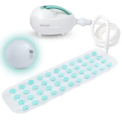 Serenelife Bubble Bath Mat – Portable Spa Mat With Adjustable Intensity, Waterproof Led Light, Pillow And Remot