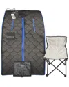 Serenelife Compact And Portable Sauna In Black