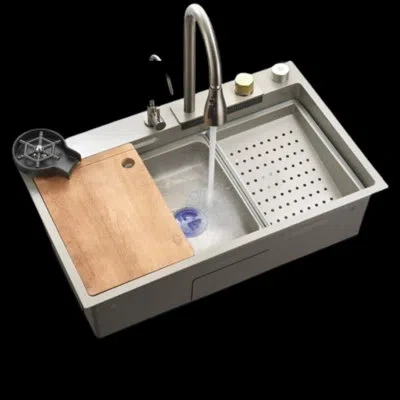 Serenelife Durable Stainless-steel Sink - Sleek And Stylish, Corrosion And Rust-resistant Kitchen Sink For Mode In Black