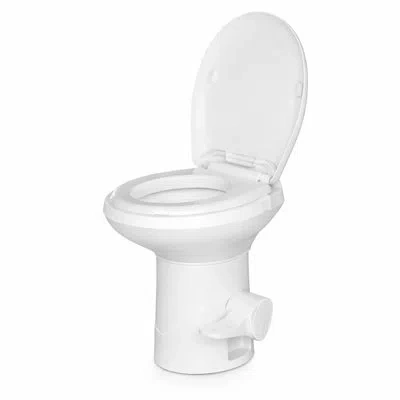Serenelife Gravity Flush Toilet Plastic Bowl With Connecting Hose, Installation Kits And Hand Sprayer Ideal For In Natural White,bone