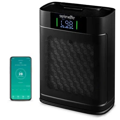 Serenelife High-performance Air Purifier With Sleep Mode, Automatic Mode, And Filter Replacement Reminder For B In Black