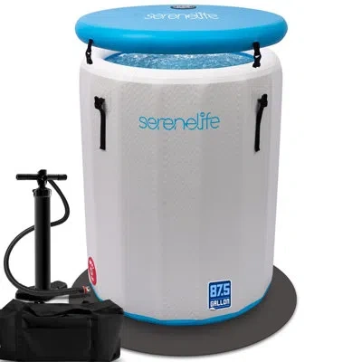 Serenelife Inflatable Insulated Cold Plunge Tub - Ice Bath Tub With Lid, Cold Plunge Therapy Recovery Pod For A