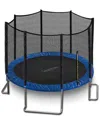Serenelife Large Outdoor 12ft Trampoline For Kids In Blue
