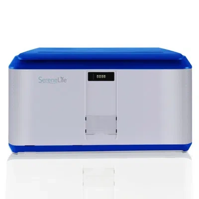 Serenelife Locking Storage Container Plastic Box In Blue;white