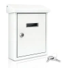 Serenelife Locking Wall Mounted Mailbox In White