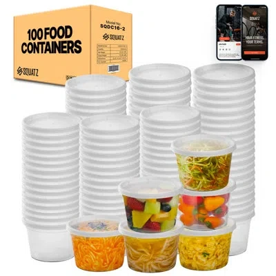 Serenelife Microwavable Soup Containers With Lids Leak Proof, Microwave, Freezer Safe, Bpa-free, 16 Oz. Capacit In White