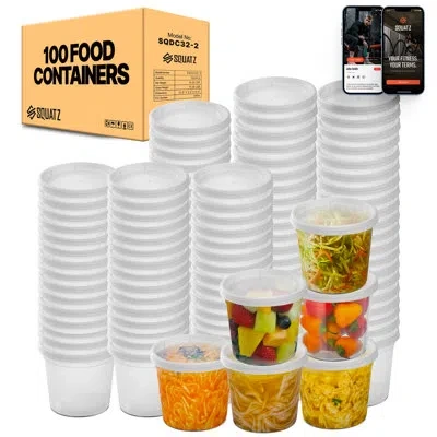 Serenelife Microwavable Soup Containers With Lids Leak Proof, Microwave, Freezer Safe, Bpa-free, 32 Oz. Capacit In White