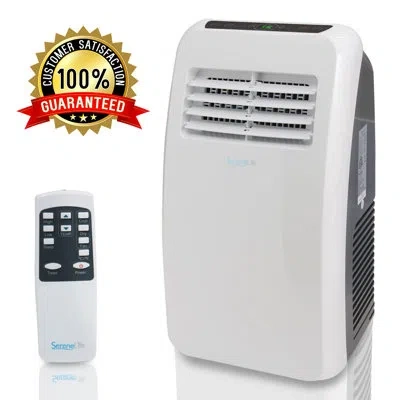 Serenelife Portable Air Conditioner With Remote In White