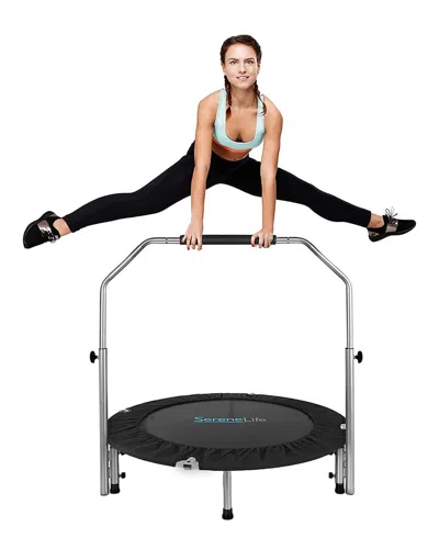 Serenelife Portable Body Fitness Trampoline In Black