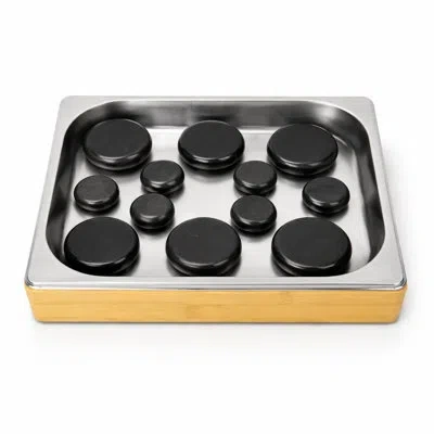 Serenelife Portable Massage Stone Warmer Set Electric Spa Hot Stones Massager And Heater Kit With 6 Large And 6