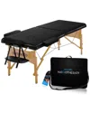 Serenelife Portable Massage Table In Black
