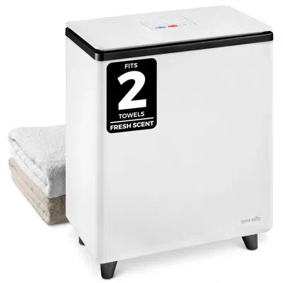 Serenelife Rectangular Towel Warmer Bucket - Large Capacity Single Touch Towel & Blanket Warmer (black)