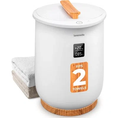 Serenelife Single Touch Towel & Blanket Warmer With Fragrant Disc Holder, Led Ring And Digital Screen