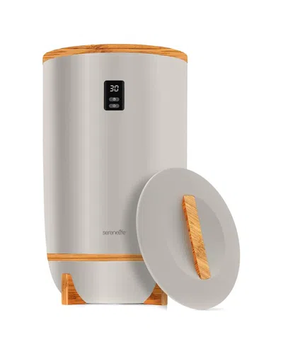 Serenelife Single Touch Towel/blanket Warmer With Led Ring In Grey