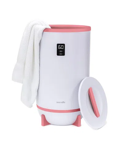 Serenelife Single Touch Towel/blanket Warmer With Led Ring In Pink